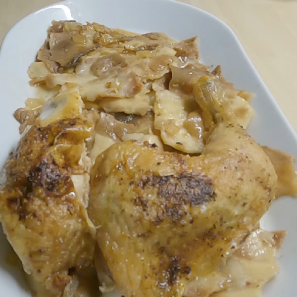 chicken on mlinci